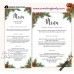 Pine Cone Menu card, Winter Wedding Menu card,(119w)